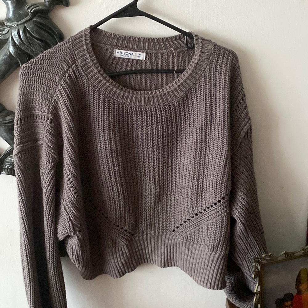 Grey knit sweater